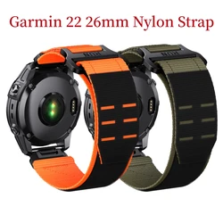 22 26mm Garmin Loop Nylon Quick Release Strap Wristband For Fenix5 5Plus 6 6Pro 7Pro Instinct 965 Watch Band Fenix5X 6X 7X Belt