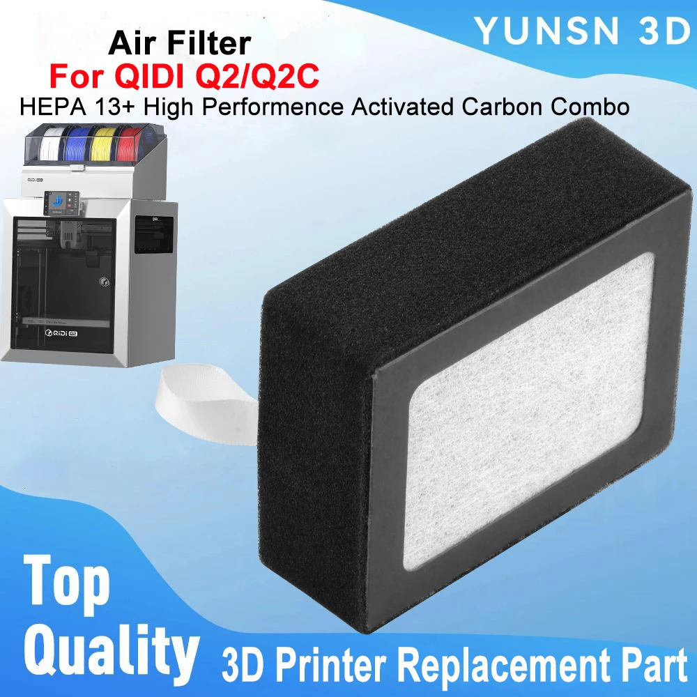 Upgraded Air Filter For QIDI Q2/Q2C HEPA 13+ High Performenc