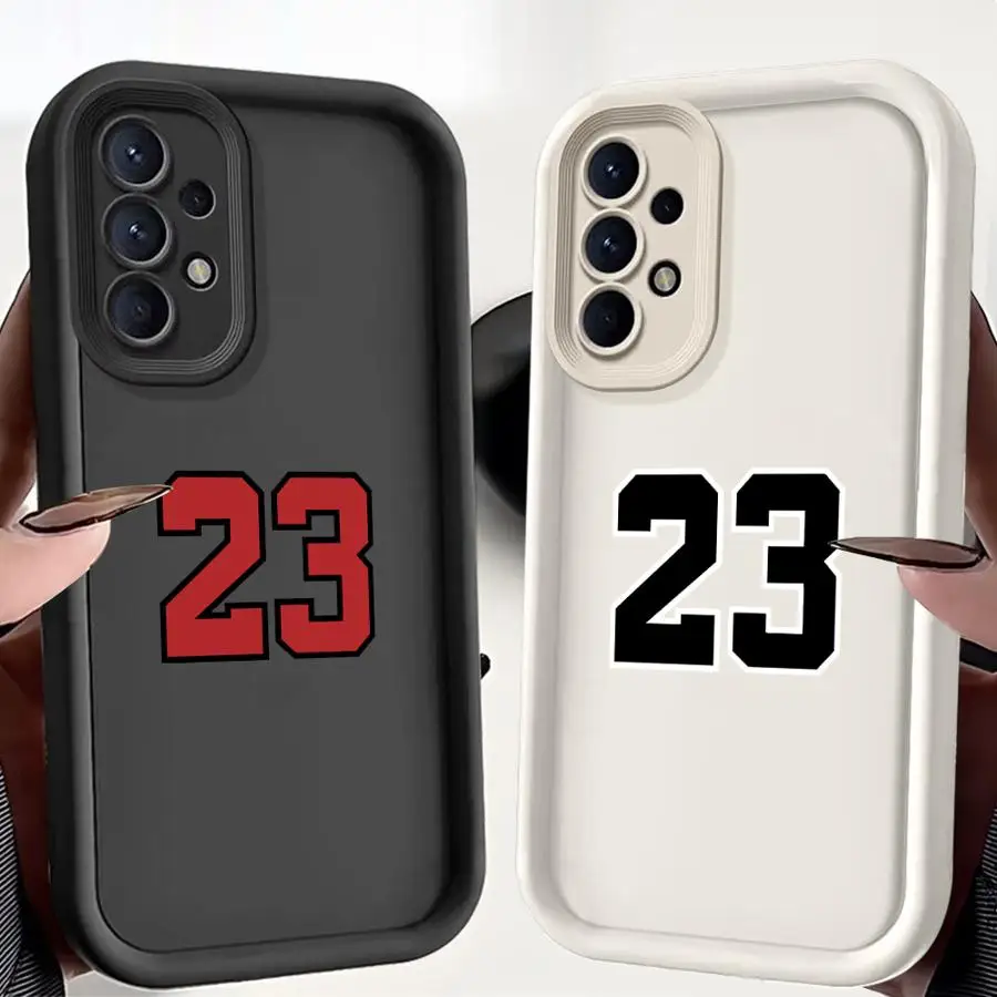 Basketball Number 23 Phone Cover Case for Samsung Galaxy A51 A73 A56 A12 A13 A26 A32 A34 A23 A15 A16 A35 A36 A53 A54 A71 A72 