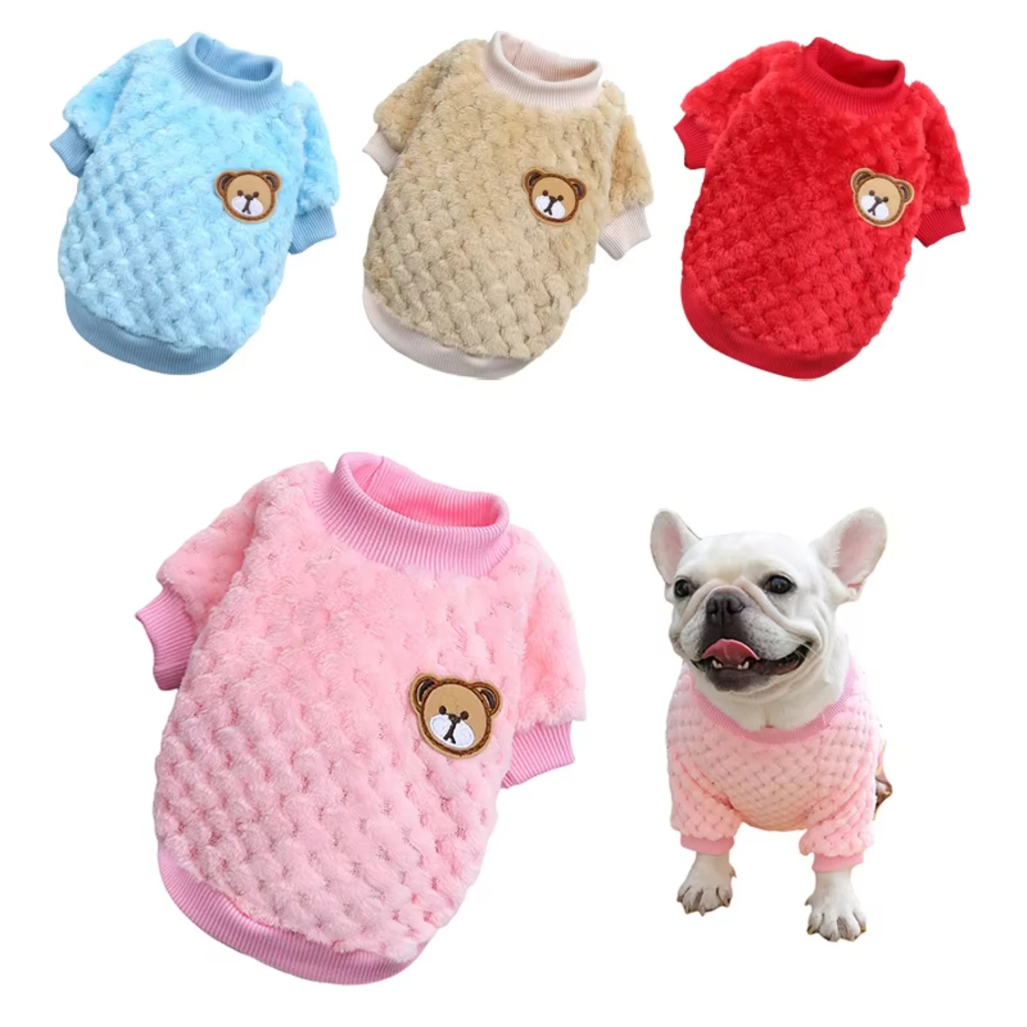 

Winter Warm Pet Clothes Small Dogs Puppy Cat Pullover Soft Fleece Chihuahua Vest French Bulldog Costume Yorkie Pug Jacket