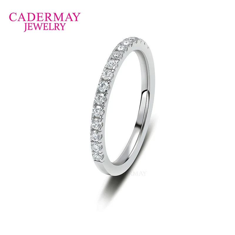 

Высокое качество, штабелируемые кольца с муассанитом, золото 10 карат, 1,8 мм, муассанит, кольцо полувечности, свадебные украшения для женщин