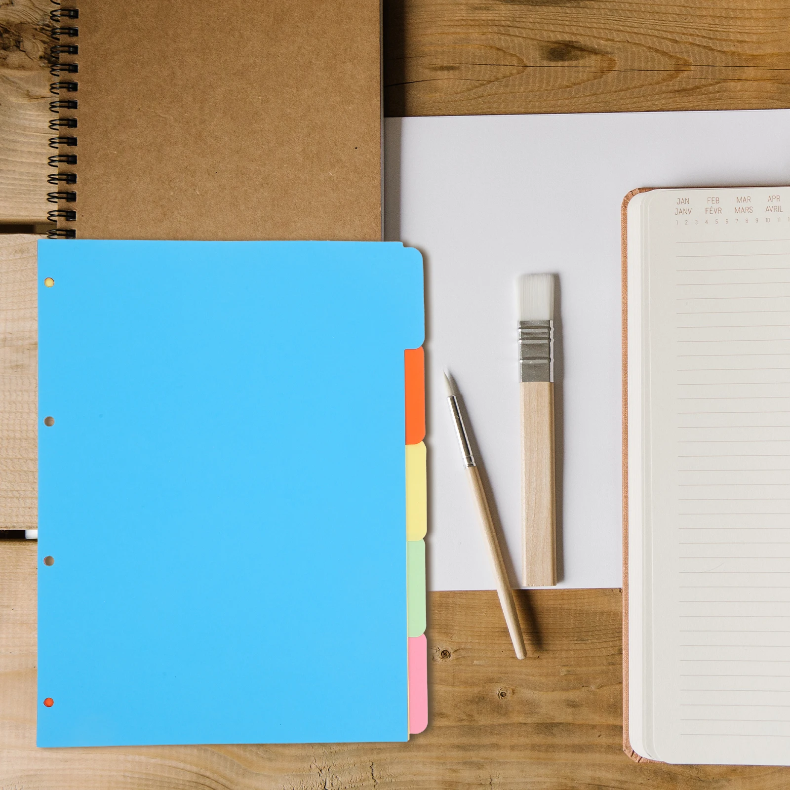 

4 set 4 Sets Multicolor Binder Dividers Notebook Color Classification Pages A4 Notepad Divider Tabs Page for Journals
