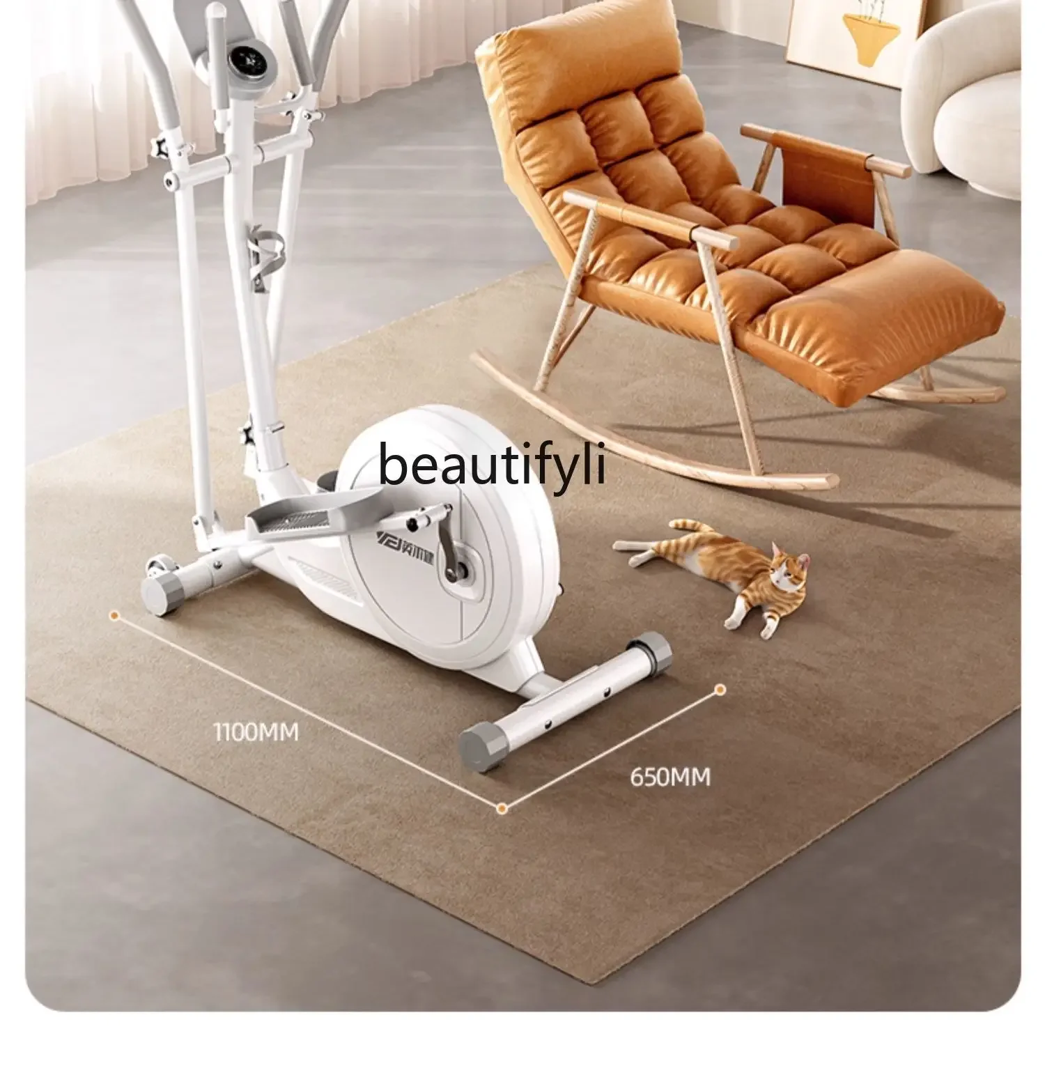 J3215 Foldable Smart Magnetic Control Elliptical Machine Home Silent Space Walker Fitness Stepper