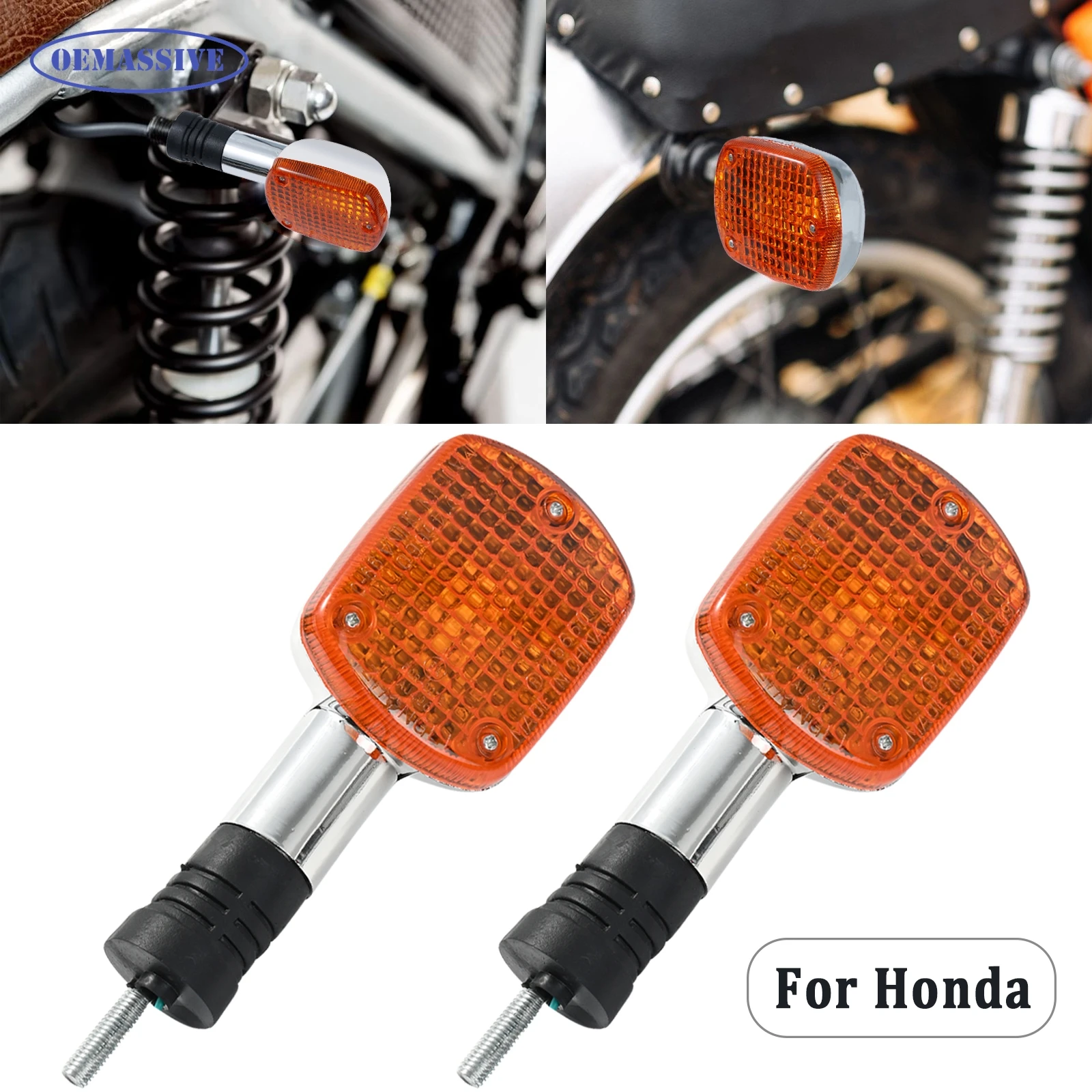 Motorcycle Turn Signals Waterproof  Running Lights Driving Lamp Indicator Blinker Dirt Bike For Honda Cbr600 Cbr1000 Cb900 Cb400