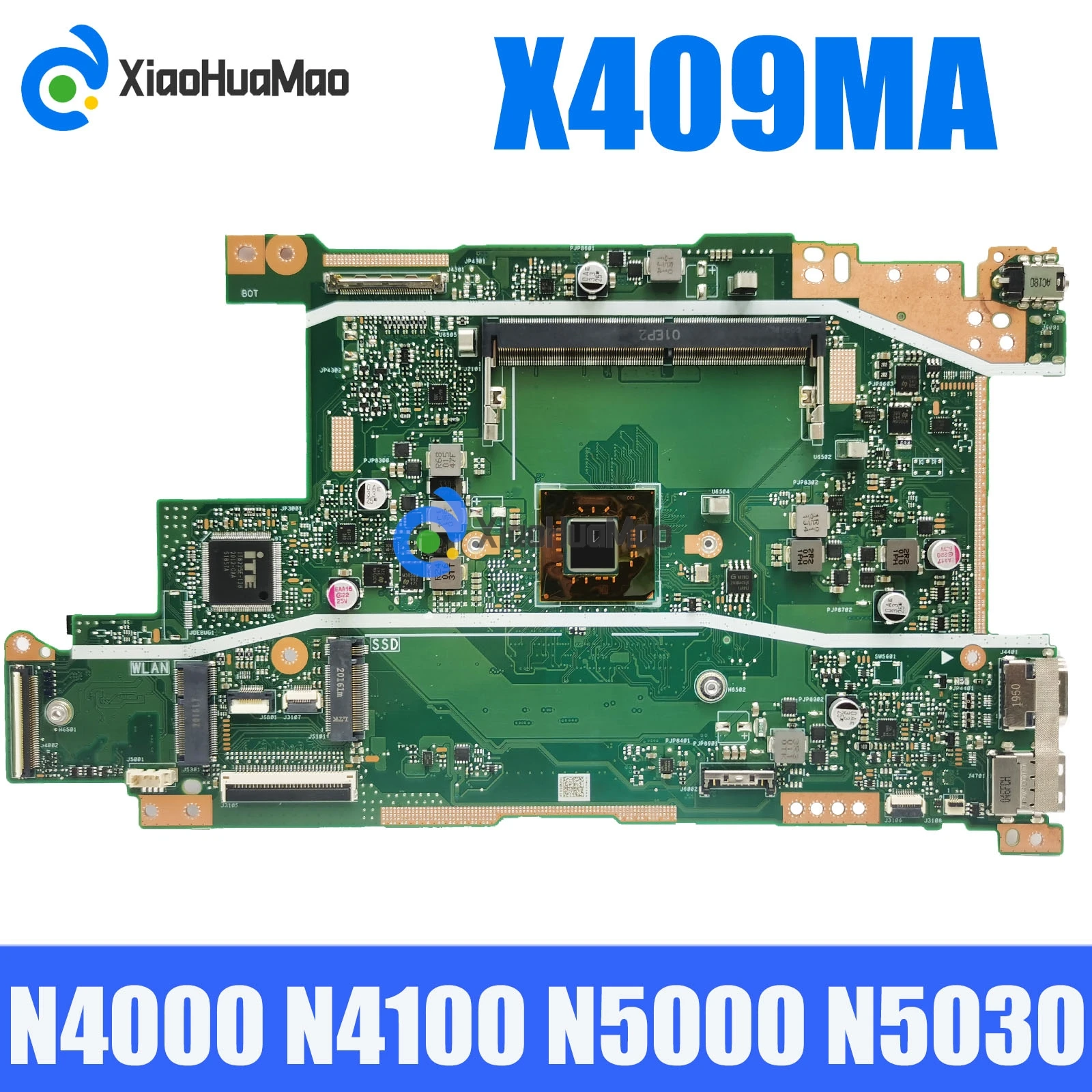 

X409MA N4000 N4100 N5000 N5030 CPU Mainboard For ASUS X409MA X409M M409D M409DA X509D X509MA M509D M509DA Laptop Motherboard