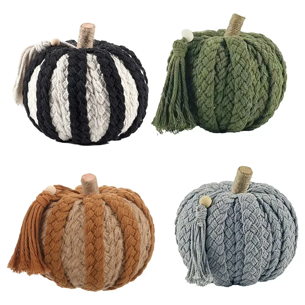 Thanksgiving Simulated Pumpkin Decoration Knitting Halloween Pumpkin Decoration Ornaments Knitting Halloween Pumpkin Decoration