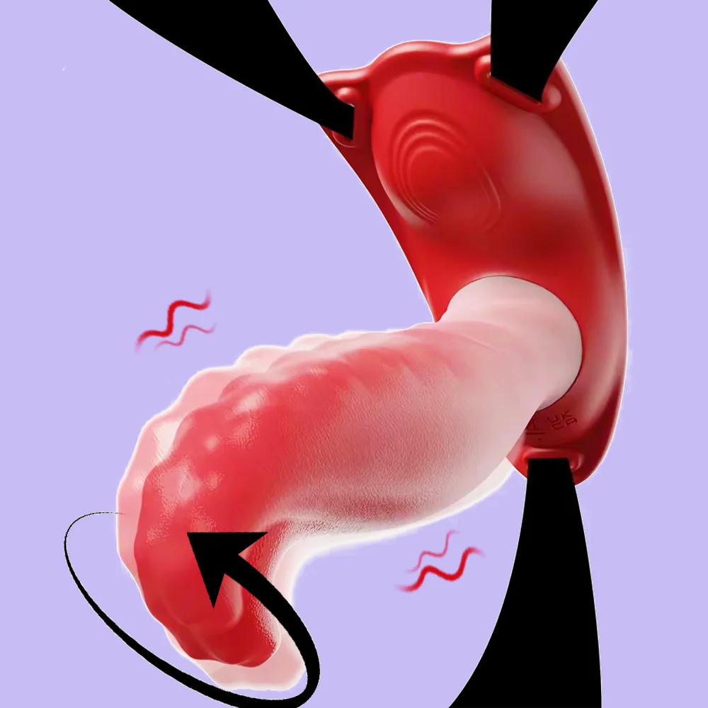 Wearable Vibrator Rose Sex Toy for Women G Spot Dildos Adult Toys with Tongue Vibration Panties Stimulator Pleasure for Anal