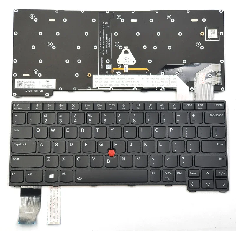 

New For Lenovo ThinkPad X13 Gen 2 Type 20WK 20WL 20XH X13 Gen 2 Type 20W8 20W9 Series Laptop Keyboard US Black With Backlit