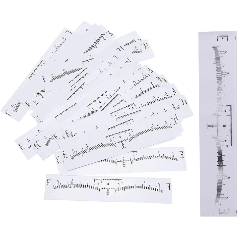 30/20/10pcs Disposable Tattoo Eyebrow Ruler Sticker Microblading Tattoo Measurement Tools for Permanent Makeup