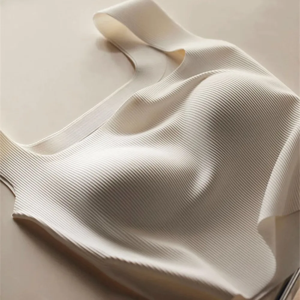 Summer Women Square Neck Tank Top Removable Padded Ribbed Knit Camisole Slim Fit Basic Vest Breathable Sleeveless Crop Top
