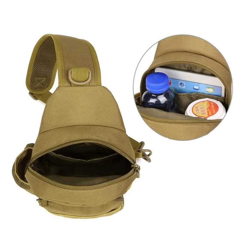 Bolsa de Ombro Tática ao ar livre para Homens e Mulheres, Estilingue, Esporte, Viagem Bolsa Peito, Caça, Equipamento de Camping, Pesca, Molle,