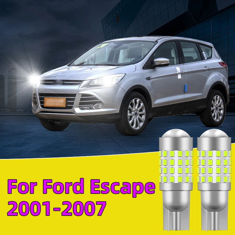 

2PCS For Ford Escape 2001-2007 Car Led Bulb T10 W5W width lights side marker position Signal Lamp 12V 24V Clearance Lights White