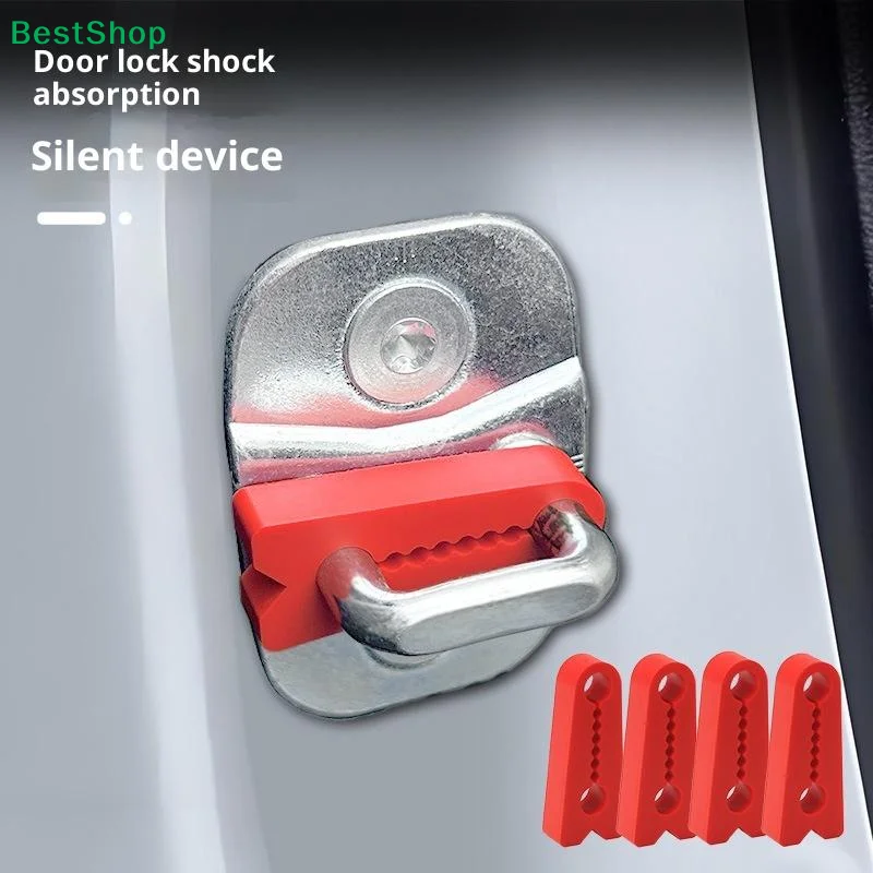 ♥Universal Car Door Lock Shock Absorption Buffer - Silicone Silent Pad for Noise Reduction & Anti-Rattling (4PCS Set)