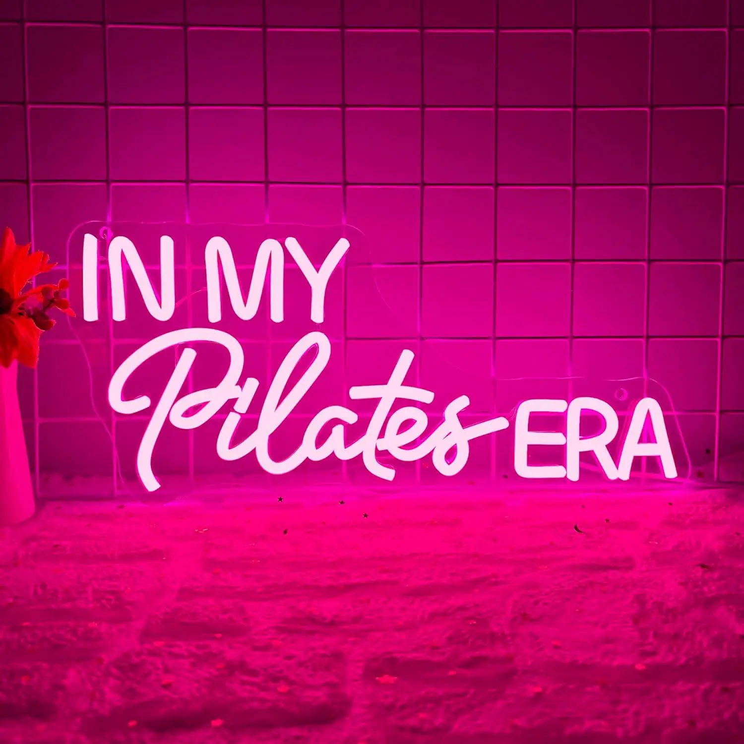 

In My Pilates Era Neon Sign Dimmable LED Lights for Pilates Studio Yoga Gym Workout Room Home Fitness Theme Party Wall Art Decor