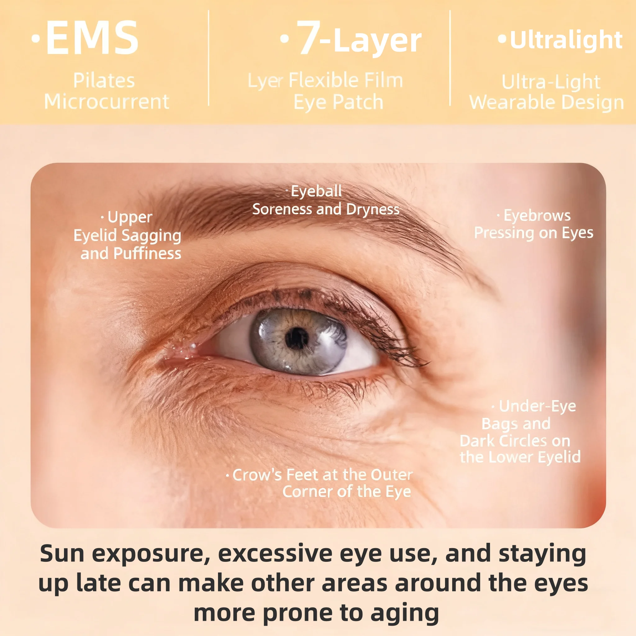 Ems パルス微電流アイケアデバイスアイマッサージャー疲労を軽減するマッサージくまを軽減目の腫れ抗しわ