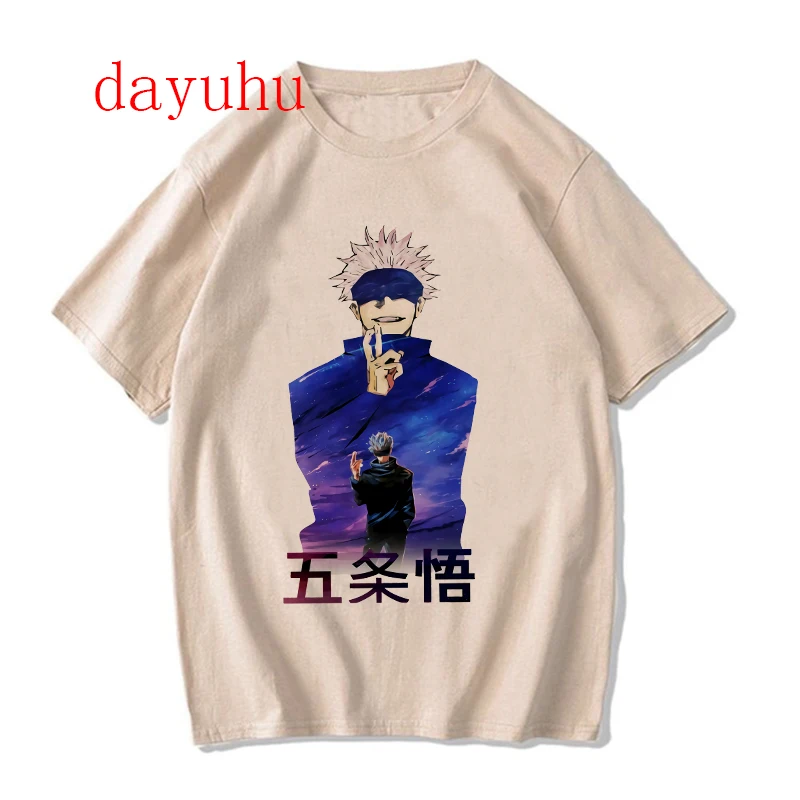 High Street New in Japanese Anime Funny T Shirt Jujutsu Kaisen Shirt Gojo Satoru Yuji Itadori T-shirt Tops Tees Mange Tshirt Y2k