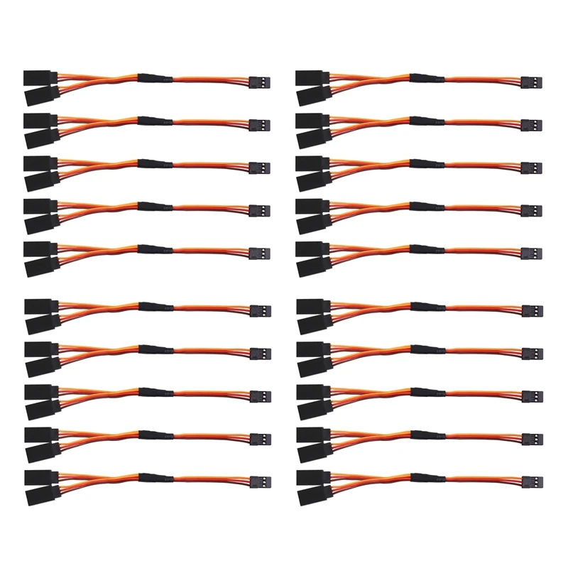 20Pcs 150Mm Y Type Extended Line Extension Lead Wire Cable For Futaba Jr Y Harness Servo Lead Extension