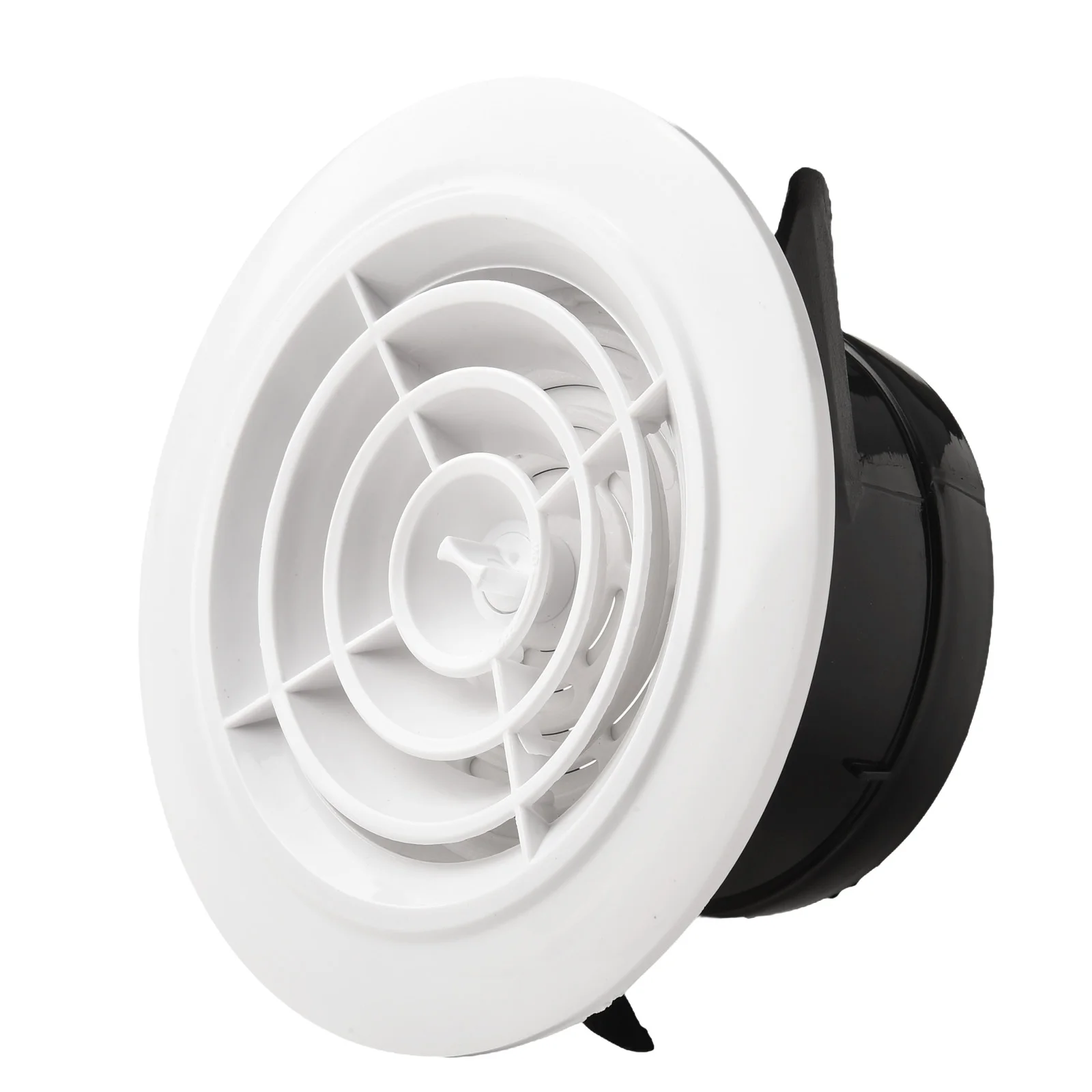 ABS Round Adjustable Ventilation Grille Air Volume Control Cover For Wall Ceiling Mount Bathroom Office Fresh Air System 75-200m