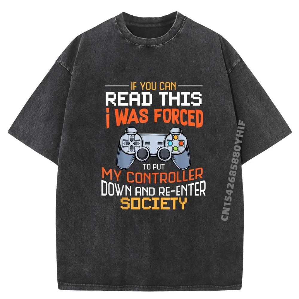 

Men's Special Outdoor Tees Graphic T Shirt Normal I Was Forced To Put Tops Mens Oversized Washed Shirts