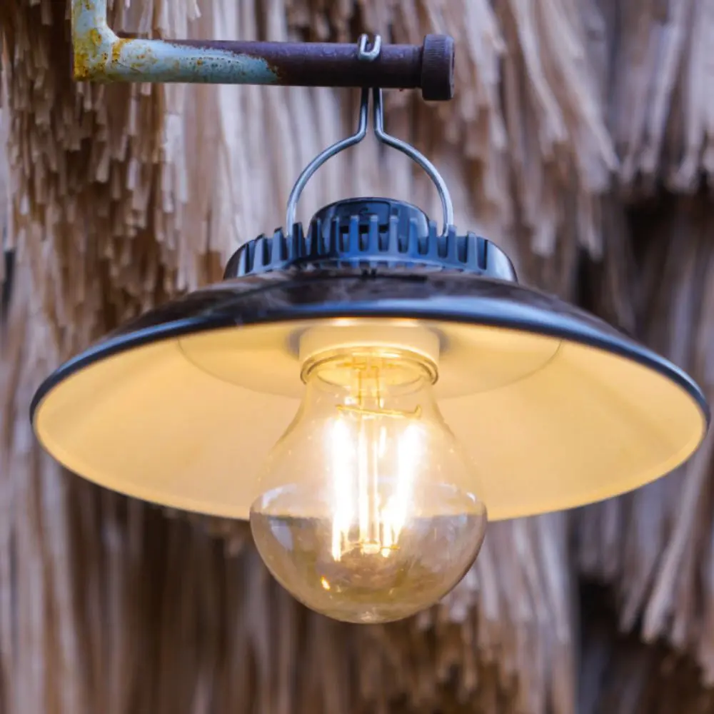 

USB Rechargeable Retro Camping Lantern Type-C Charging Waterproof LED Tent Lamp With Hook Retro Decorative Hanging Light