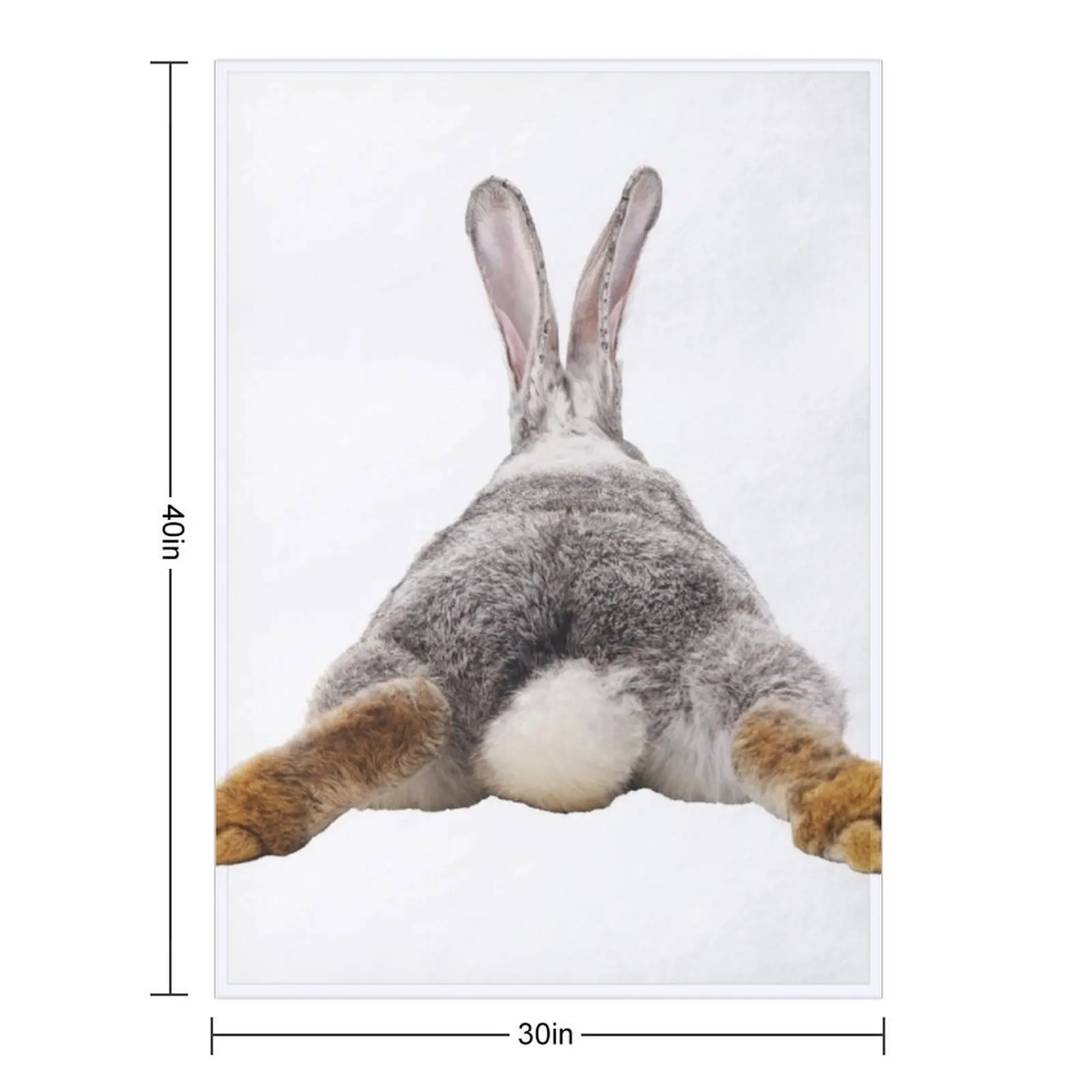 Cute Bunny Rabbit Tail Butt Image Picture Throw Blanket Heavy Luxury Brand Tourist Soft Beds Cute Blankets
