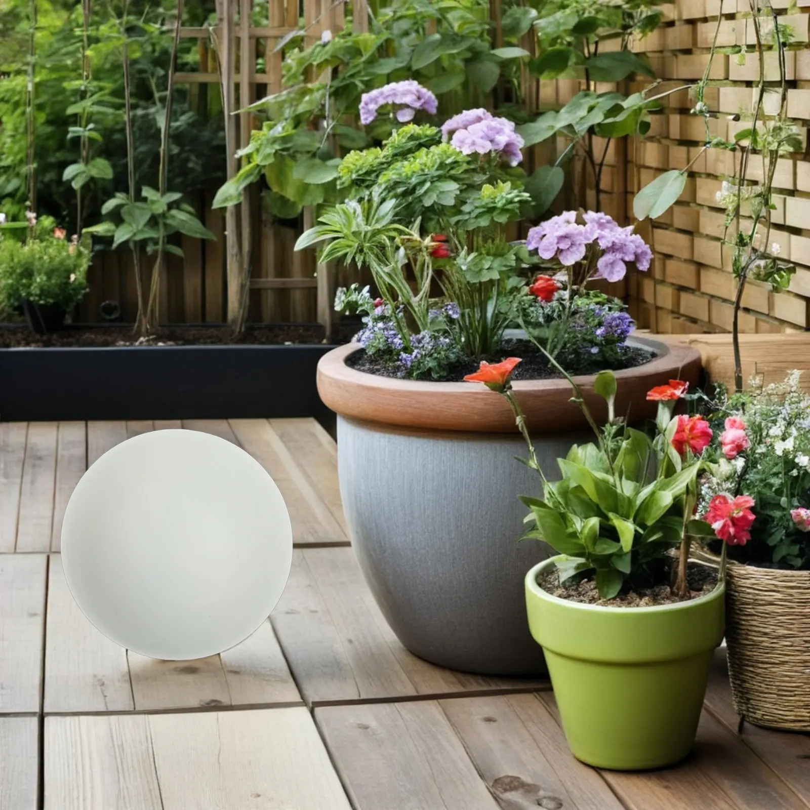Outdoor Decorative Balls Matte Finish Yard Globe Exterior Sphere Garden Sculpture Orb