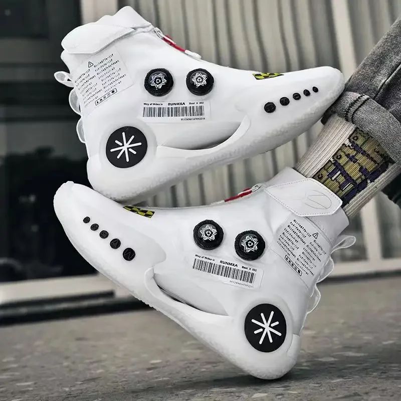 2026 High Top New Knob Shock Absorption Versatile Running Shoes Fashionable and Trendy Men\'s Sports Shoes Couple\'s Casual Shoes