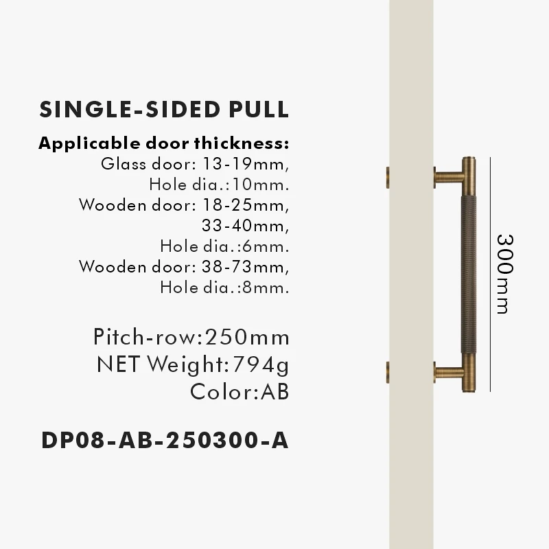 Nurlin Messing Deur Dubbel Enkelzijdig Gekartelde Trekstang Houten Poort Glazen Deur Doucheruimte Keukenapparaat Mat Goud Zwart Brons