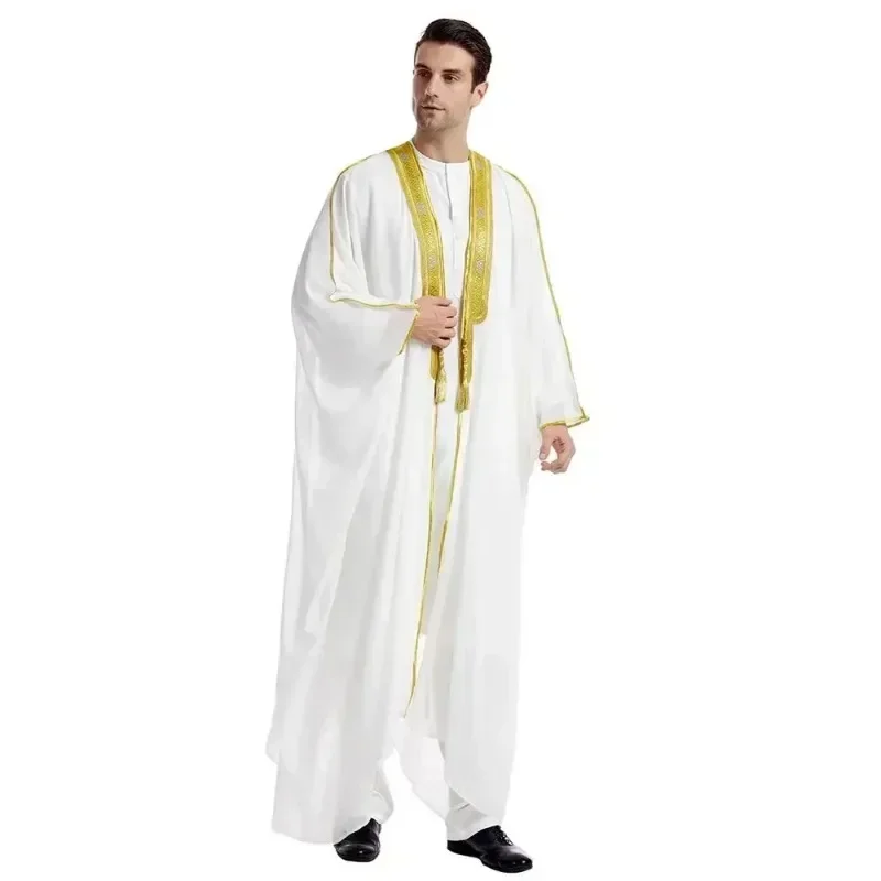 Musulmane Hombre Ramadan Abaya per abiti da preghiera uomo Kebaya aperto Kimono musulmano Abaya turchia arabo Islam Djellaba Homme Robe