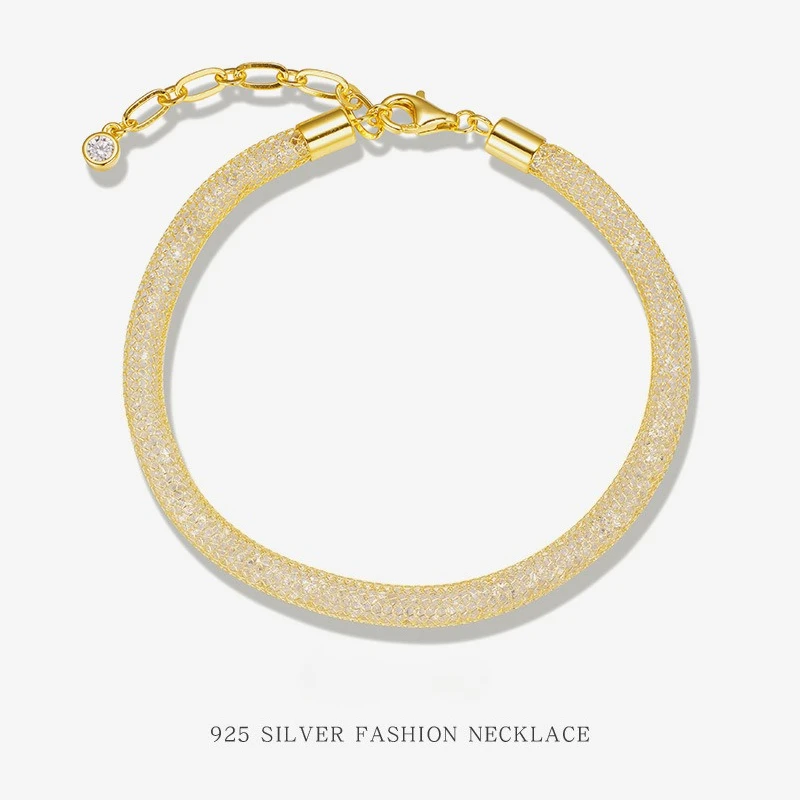 

925 Sterling Silver Sparkling Money Bag Bracelet For Women Niche Light Luxury Minimalist Shiny Single Chain Jewelry High Quality