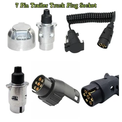 2M 7 Pin Trailer Truck Light Board Extension Cable Lead Male To Female Wire Plug Socket Wire Part Couplings Circuit Plug Socket