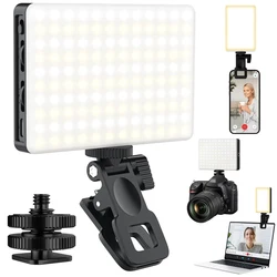 LED selfi ışığı 120 LED 3000mAh şarj edilebilir CRI 95 + taşınabilir klip işık için Tablet telefon dizüstü Zoom çağrı TikTok Selfie