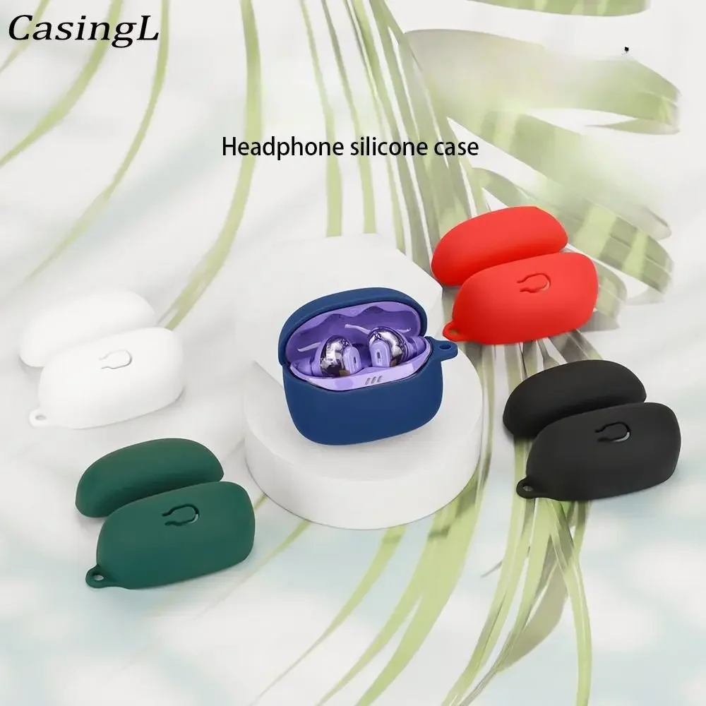 For JBL Tune Beam2 Case Silicone Solid Color Shockproof Earphone Accessories Protector For JBL Tune Beam2 Tune Cover