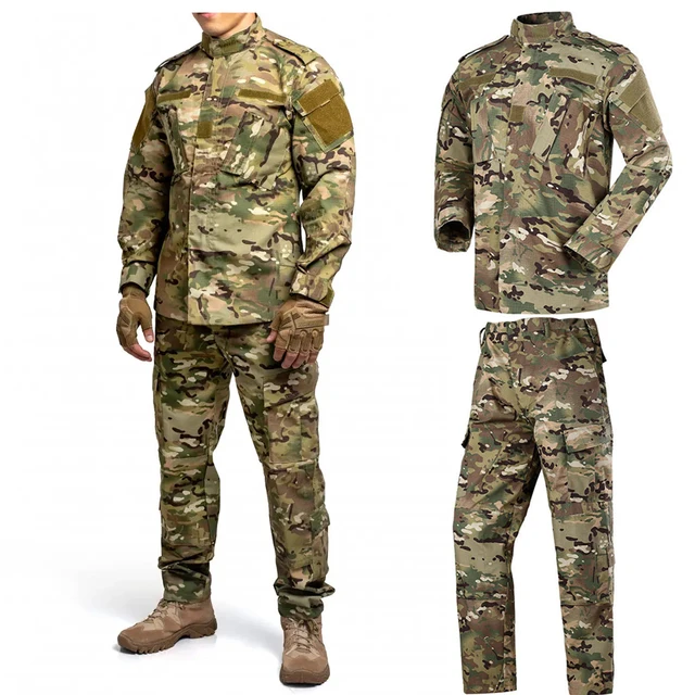 Outdoor Milita Uniform Taktyczny kombinezon Safari Mężczyźni Siły specjalne Płaszcz Spodnie Wędkarstwo Kamuflaż Odzież myśliwska