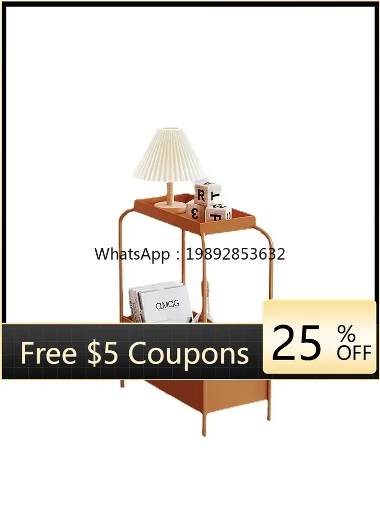 

AA Iron Light Luxury Side Table Corner Sofa Side Cabinet Table Bedroom Bedside Small Table