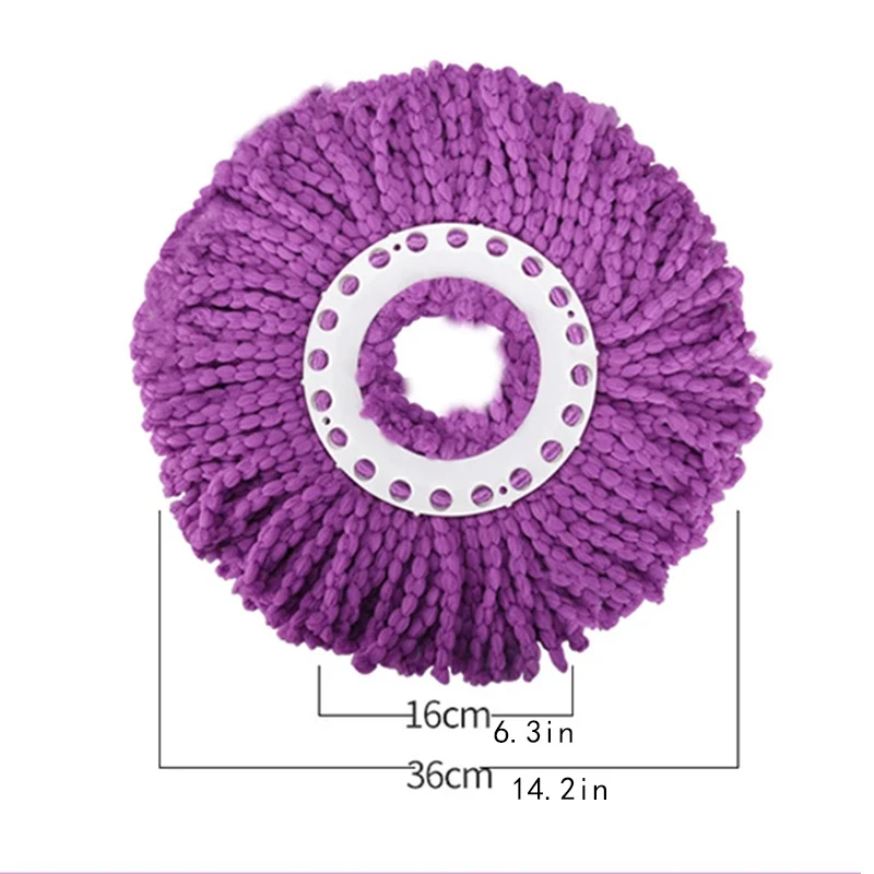 360 °   ممسحة رئيس الدورية وسادات قطنية 16 مللي متر استبدال القماش تدور لغسل الطابق جولة خرقة أدوات تنظيف المنزلية ستوكات