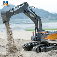 1/14 Huina 1592 Big RC Excavator Car Alloy Bucket 2.4G Radio Controlled Car 22CH crawler RC Dump Truck Toys for children