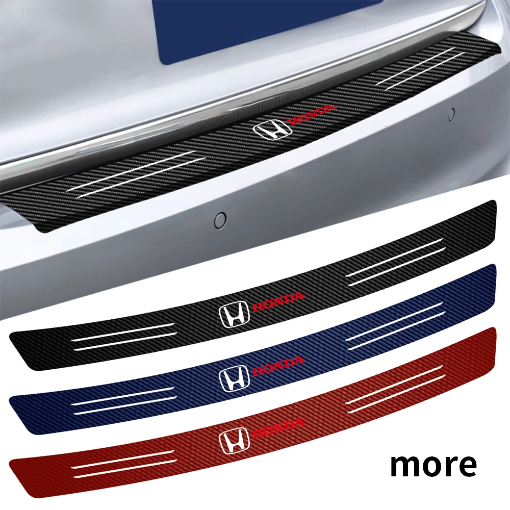 1pc Car Rear Bumper Trunk Load Edge Protective Stickers For Honda Fit Civic Jazz CITY Accord CR-Z VTEC Vezel Insight Accessories