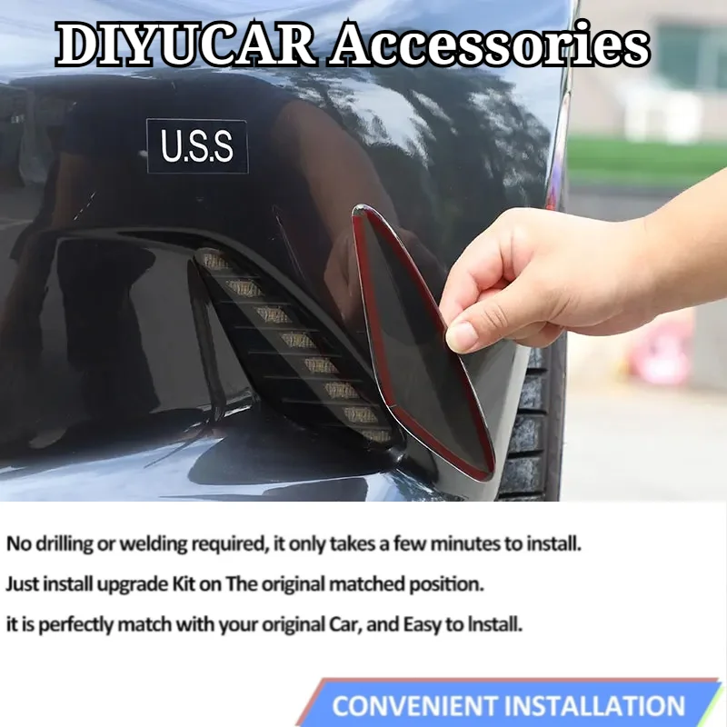 For Mazda MX-5 ND 2016-2026 Blackened Car Front Rear Fog Lights Turn Signal Light Cover  Trim Exterior Accessories