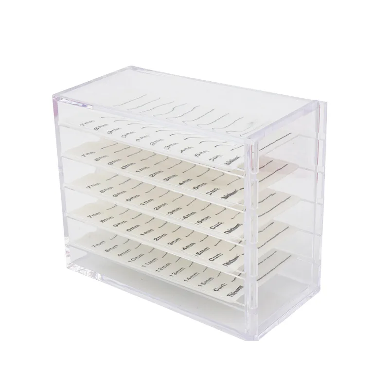False Eyelash Storage Box 5 Layers Acrylic Pallet Lash Holder Pallet Individual Eyelash Extension Glue Display Stand Makeup Tool