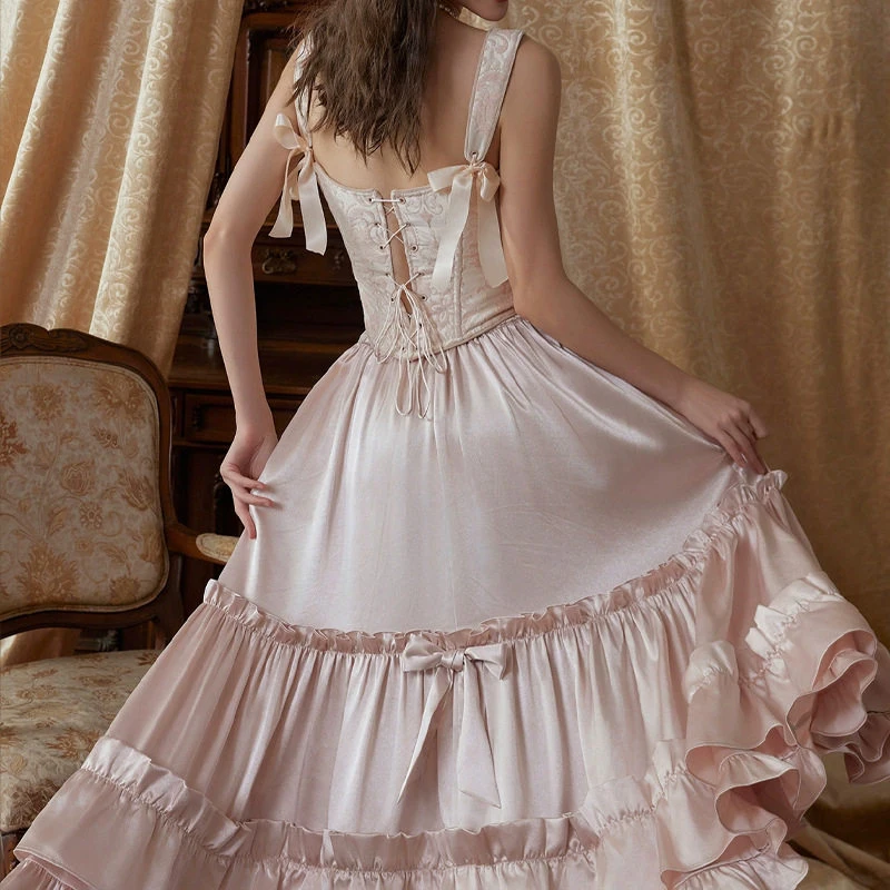 Vintage Pink Women Skirt Luxury Designer Runway Style, High Quality European Trendy Chic Elegant Skirts for Lady Formal Party