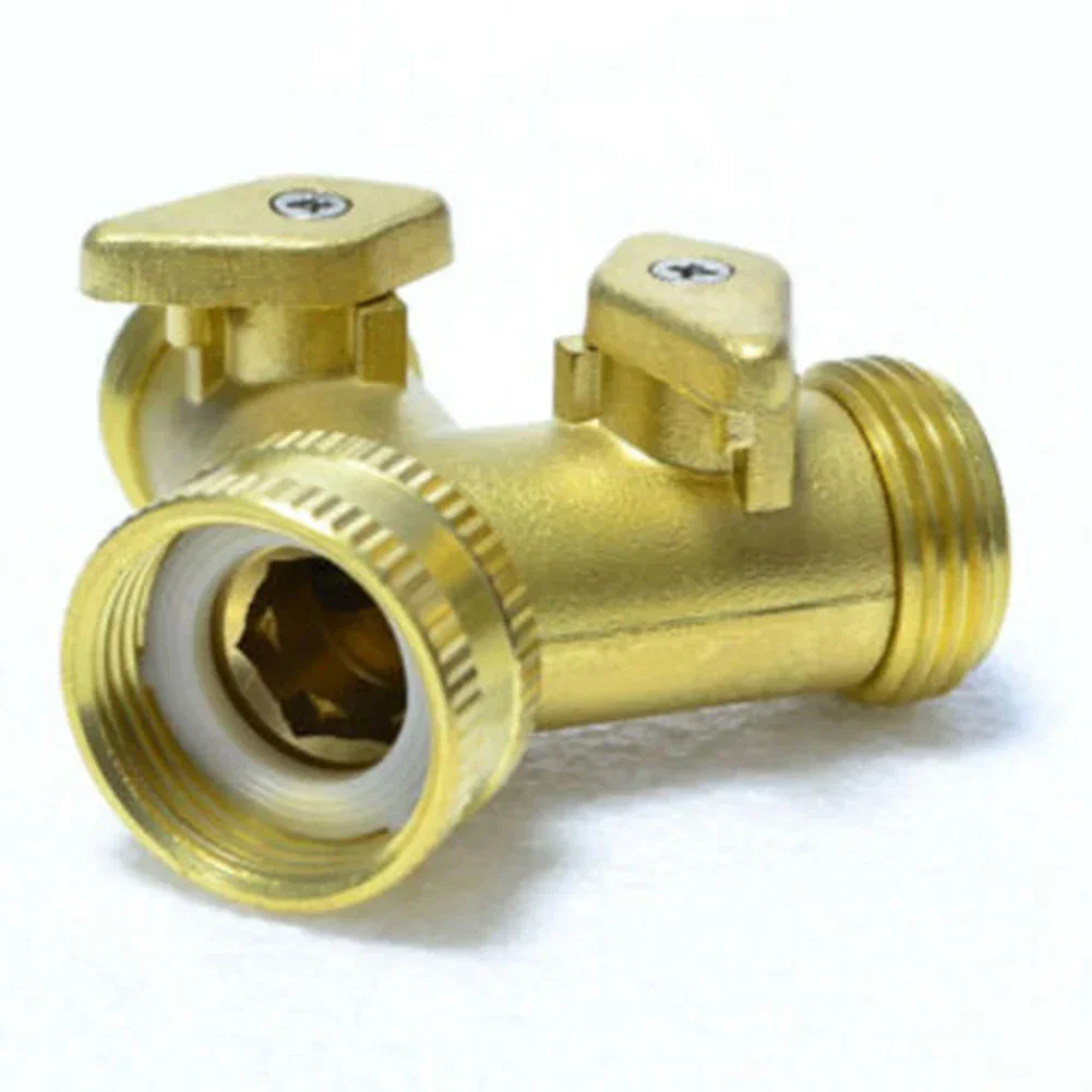Solid brass Tap Adaptor Public green space 2 Way Brass Tap Adaptor Y Splitter