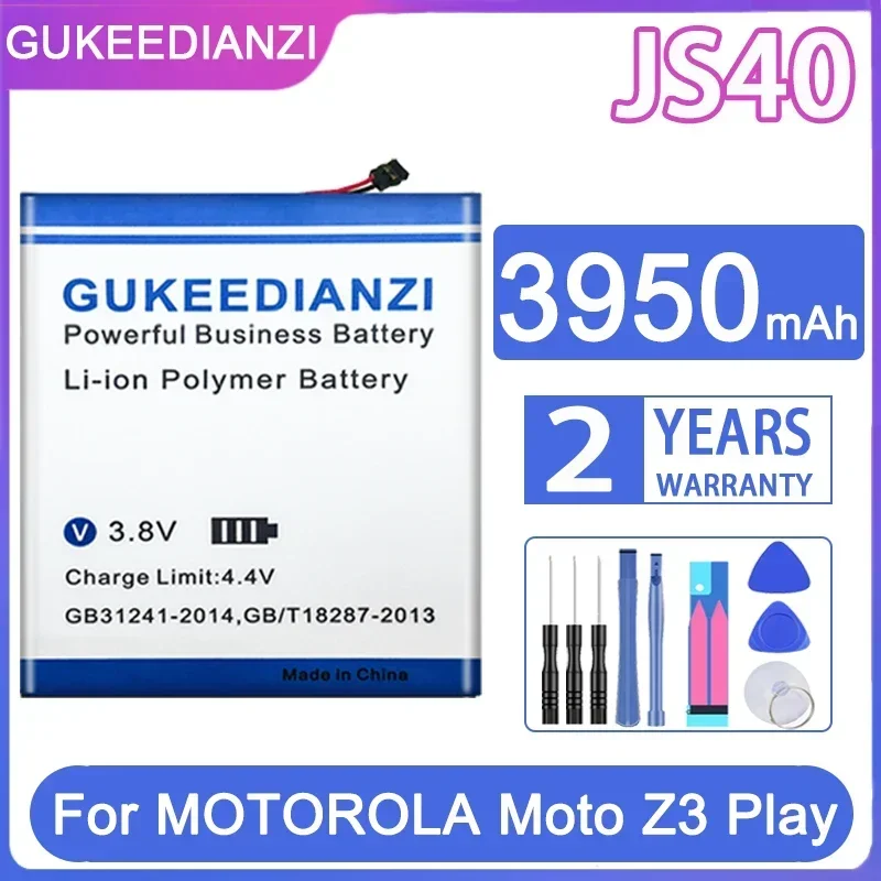 GUKEEDIANZI for Motorola Battery JS40 3950mAh for Motorola Moto Z3 Play Z3Play XT1929-1 XT1929-4 XT1929-5 XT1929-6 XT1929-8