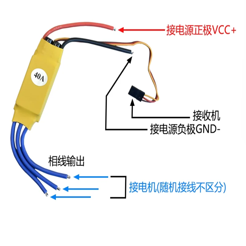 Moteur sans balais d'avion, pilote ESC HW30A40A, carte de pilote ESC multi-axes à voilure fixe, 1 pièce
