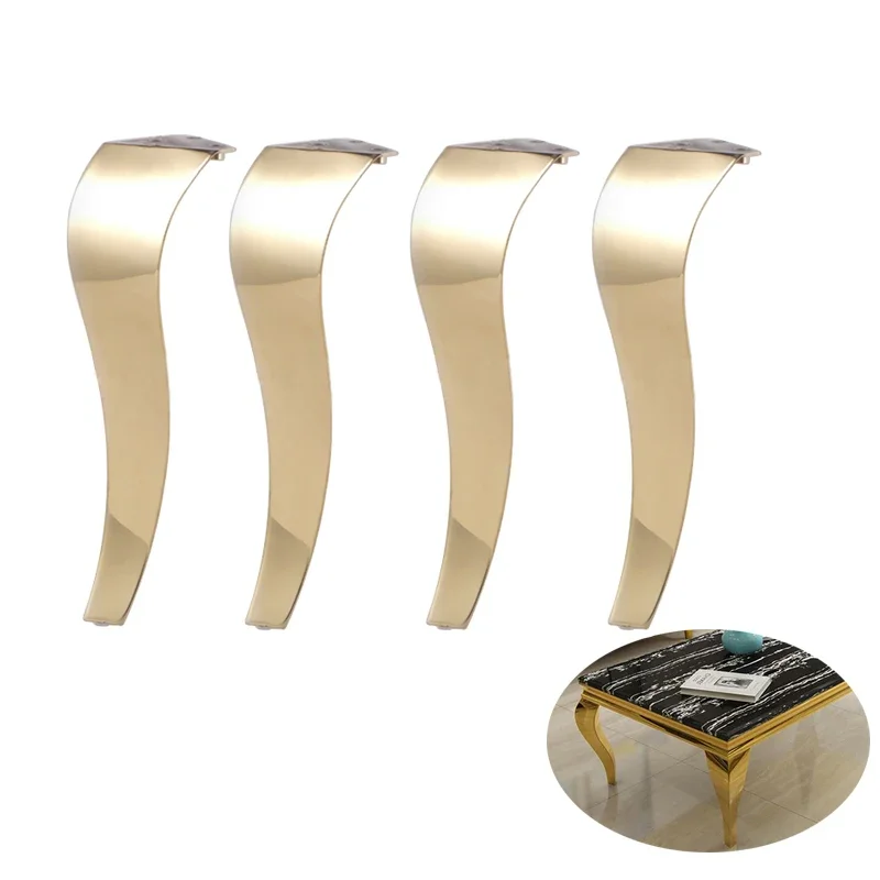 

4Pcs Stainless Steel Shiny Furniture Bath Tea Coffee Stool Bar Sofa Chair Leg 20CM Legs Feet S Snake European