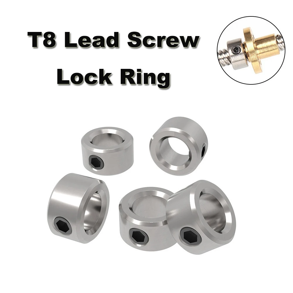 2pcs/lot Lock Collar T8 Lead Screw Lock Screw Lock Ring Lock Block 8mm Isolation Column Spacer Heigth 7mm 3D Printer Part