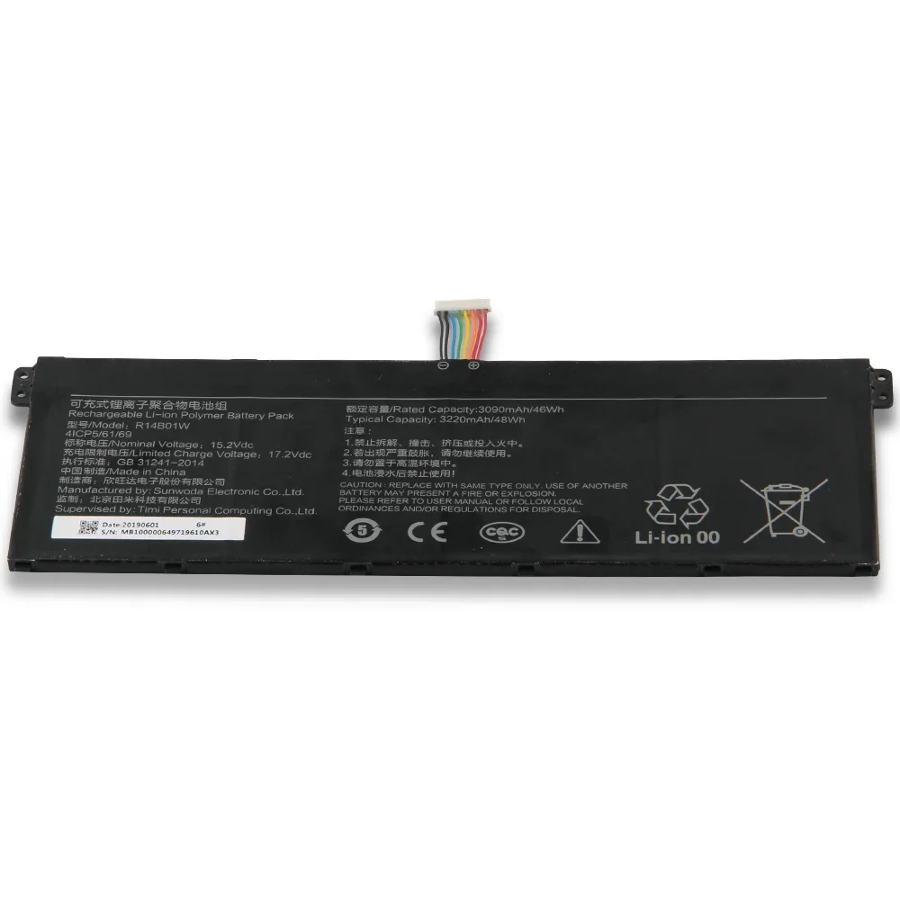 

New Replacement Battery R14B01W For Xiaomi RedmiBook 14 XMA1901-AA XMA1901-AG 48Wh High Capacity