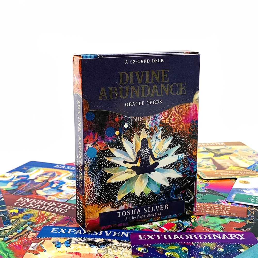 

Divine Abundance Oracle Deck A 52-Cards Mystical Artwork, Durable & Portable, Perfect For Spiritual Guidance & Collectors