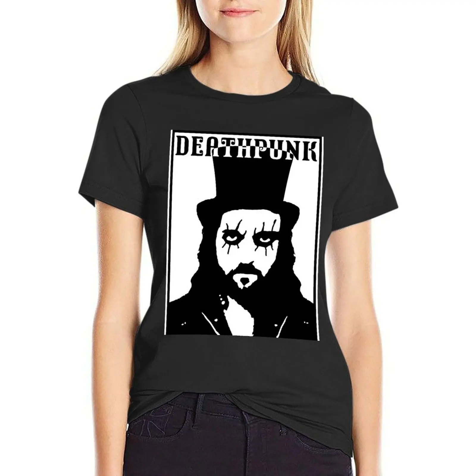 

DEATHPUNK T-shirt graphics hippie clothes workout shirts for Women loose fit