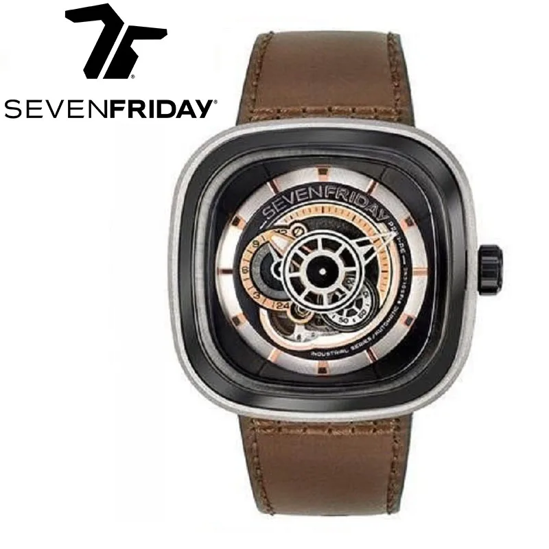 SEVENFRIDAY watch P2B/01 men\'s fully automatic mechanical watch P series waterproof fashion men\'s watch luxury brand mature men